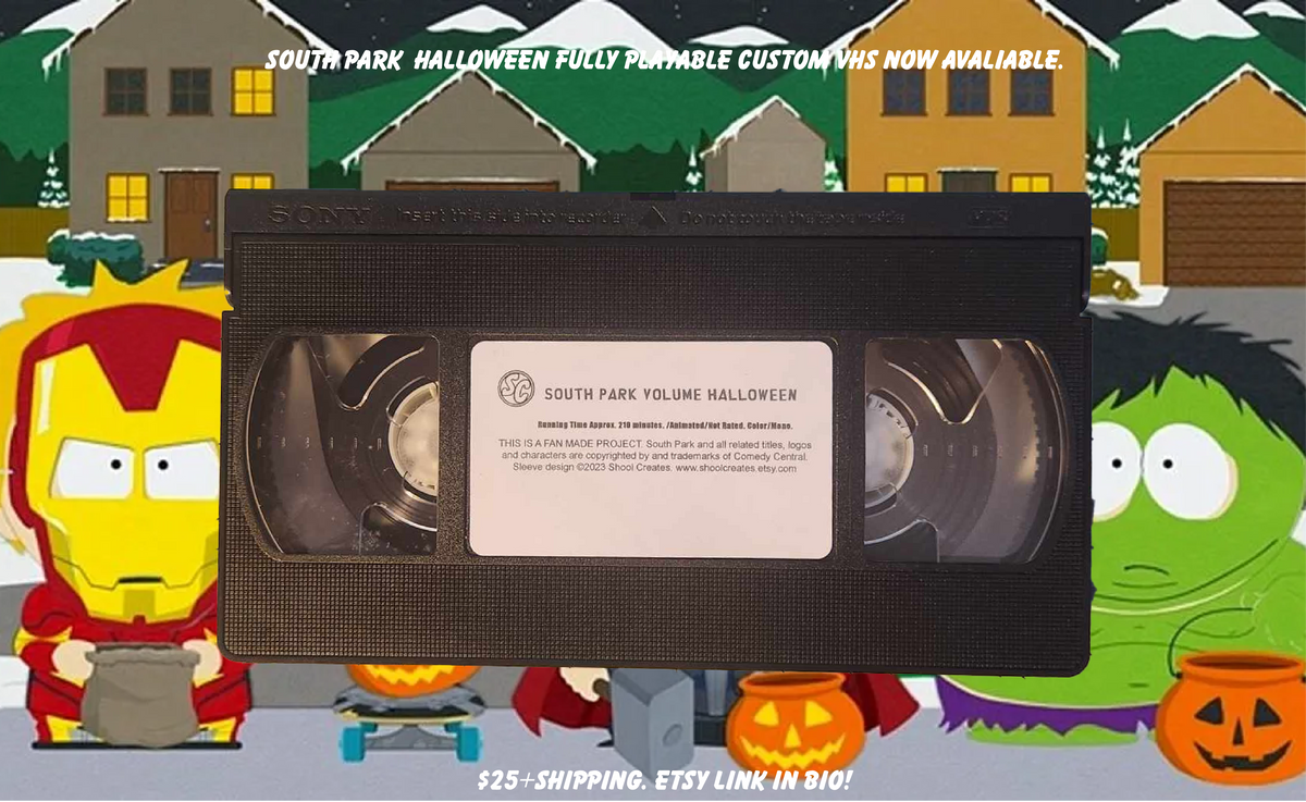 South Park Halloween Custom VHS Tape