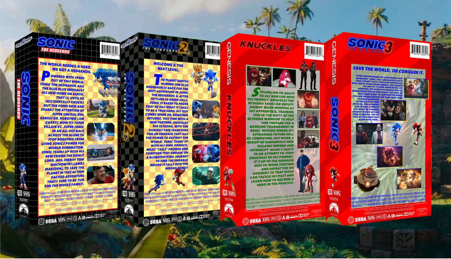 Sonic The Hedgehog Movies Fully Playable VHS
