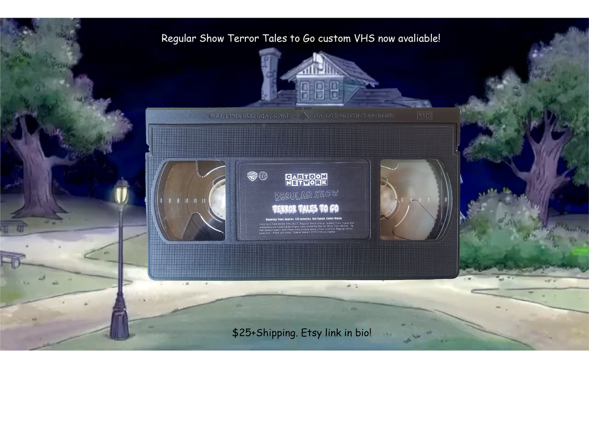 Regular Show Terror Tales to Go Custom VHS