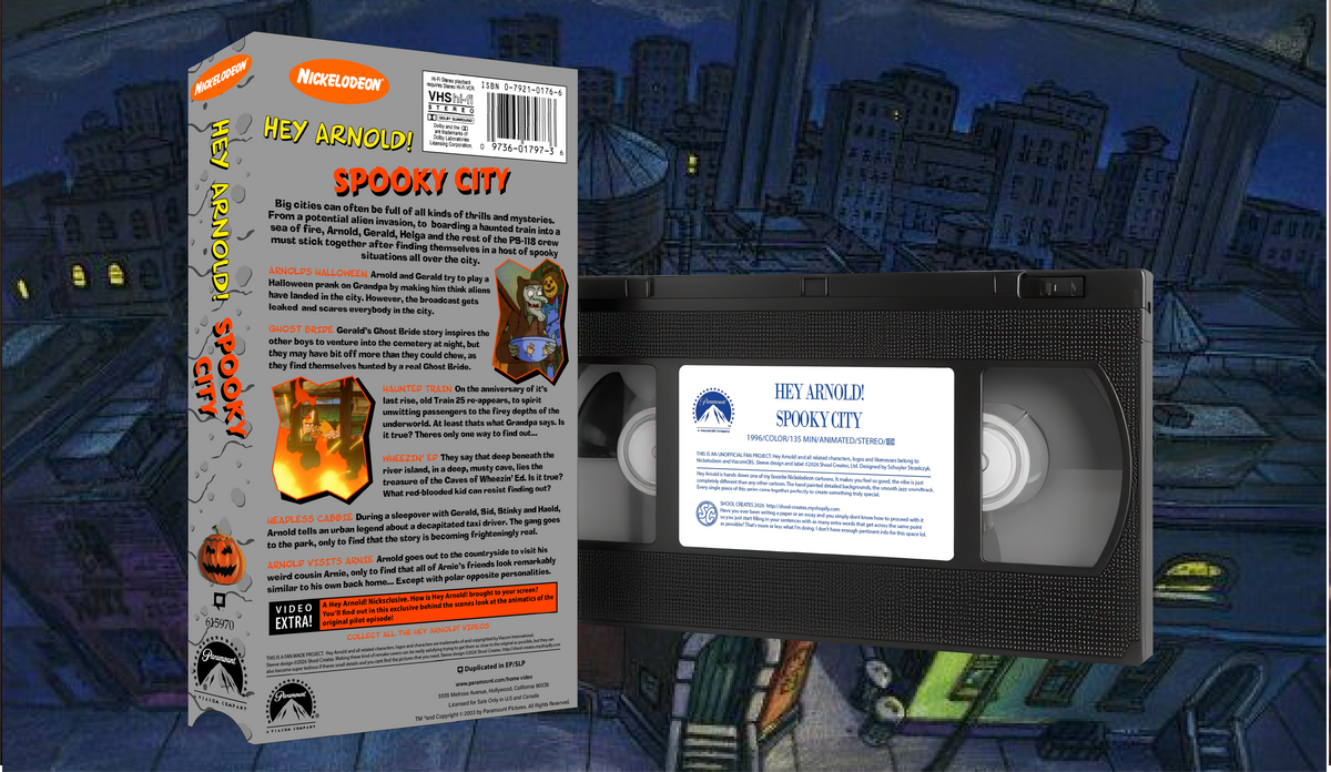 Hey Arnold! Spooky City Custom VHS Tape