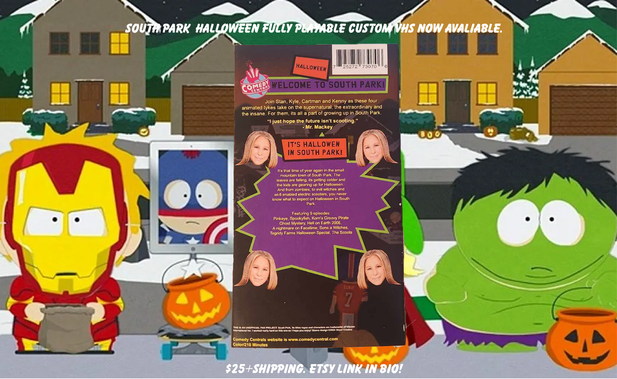 South Park Halloween Custom VHS Tape