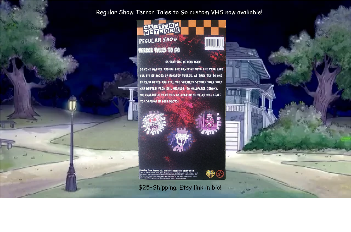 Regular Show Terror Tales to Go Custom VHS