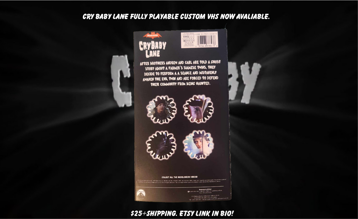 Nickelodeon Crybaby Lane Custom VHS Tape