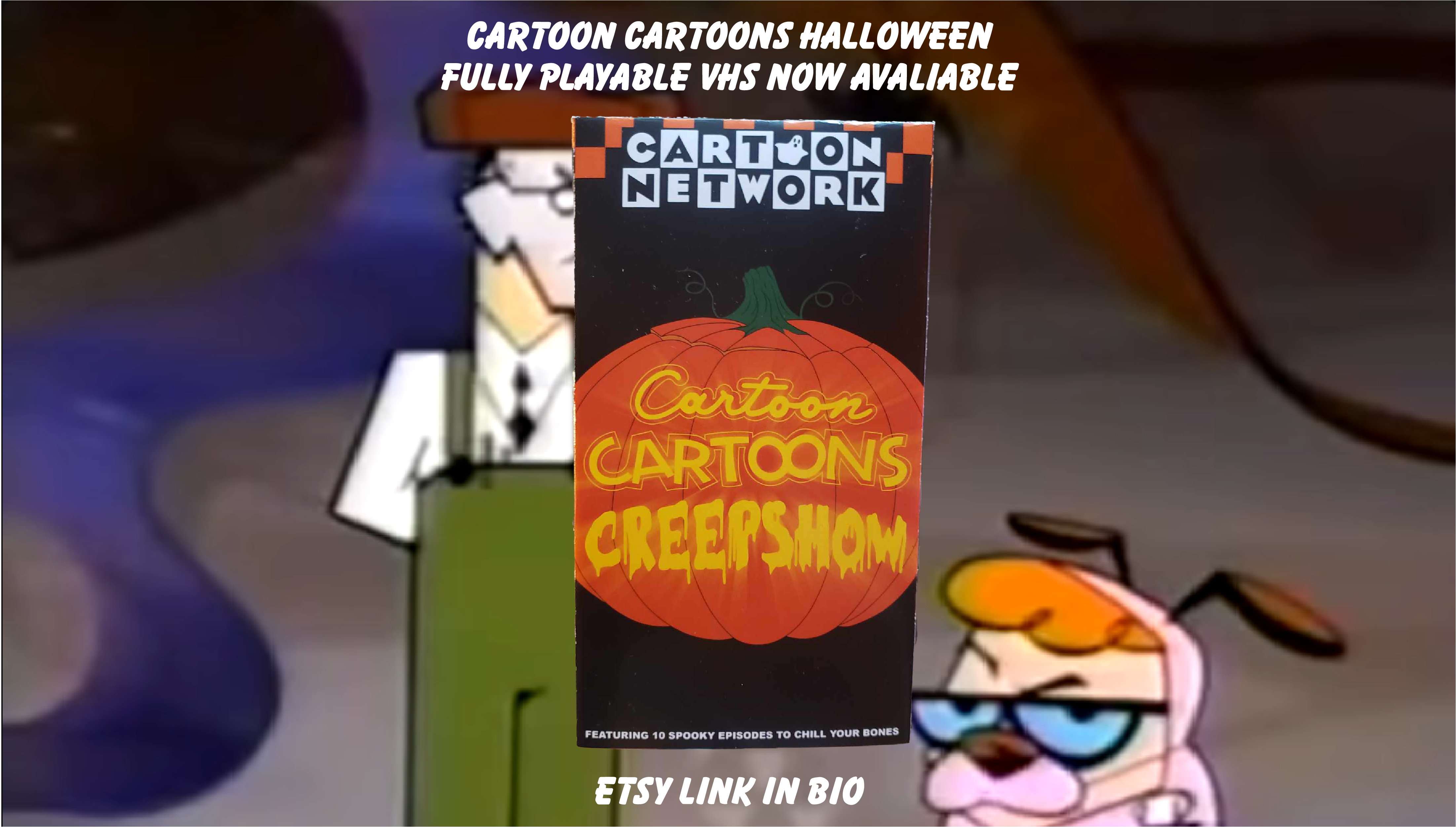 Cartoon Cartoons Creepshow Custom VHS Tape – Shool Creates