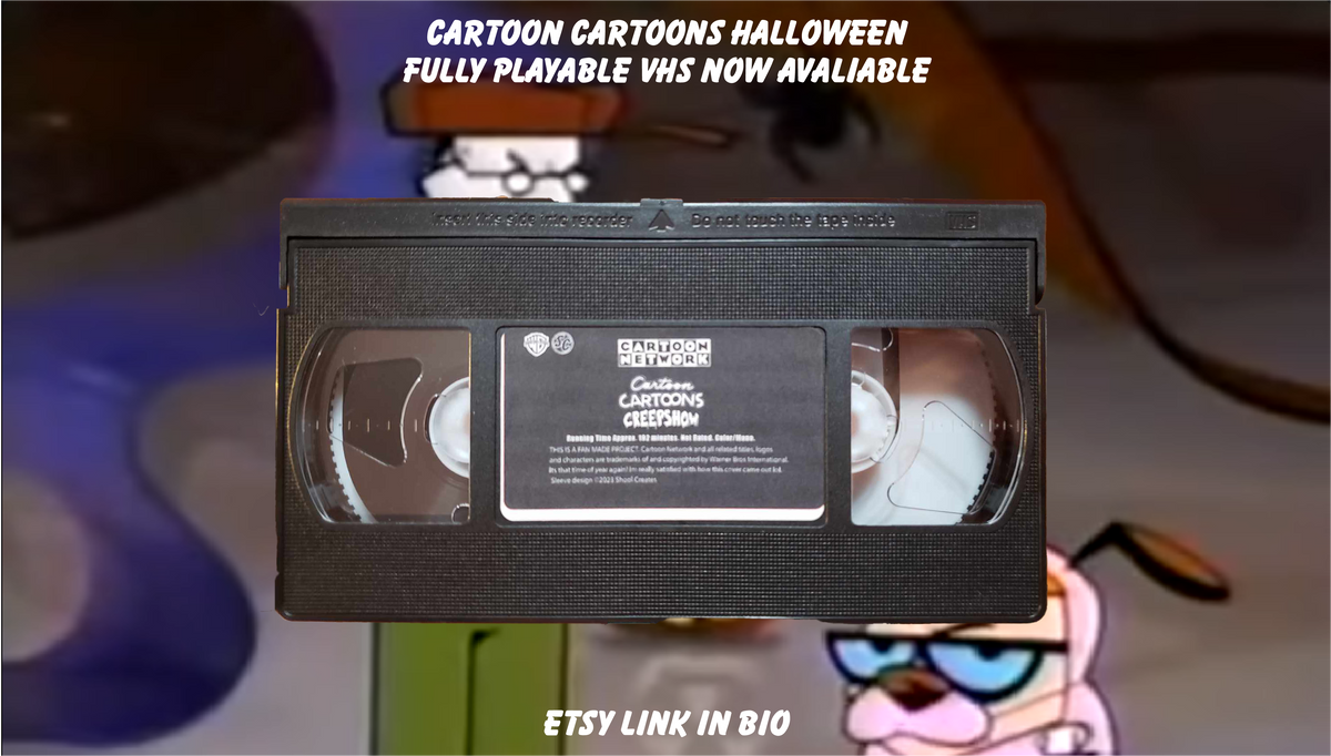 Cartoon Cartoons Creepshow Custom VHS Tape – Shool Creates